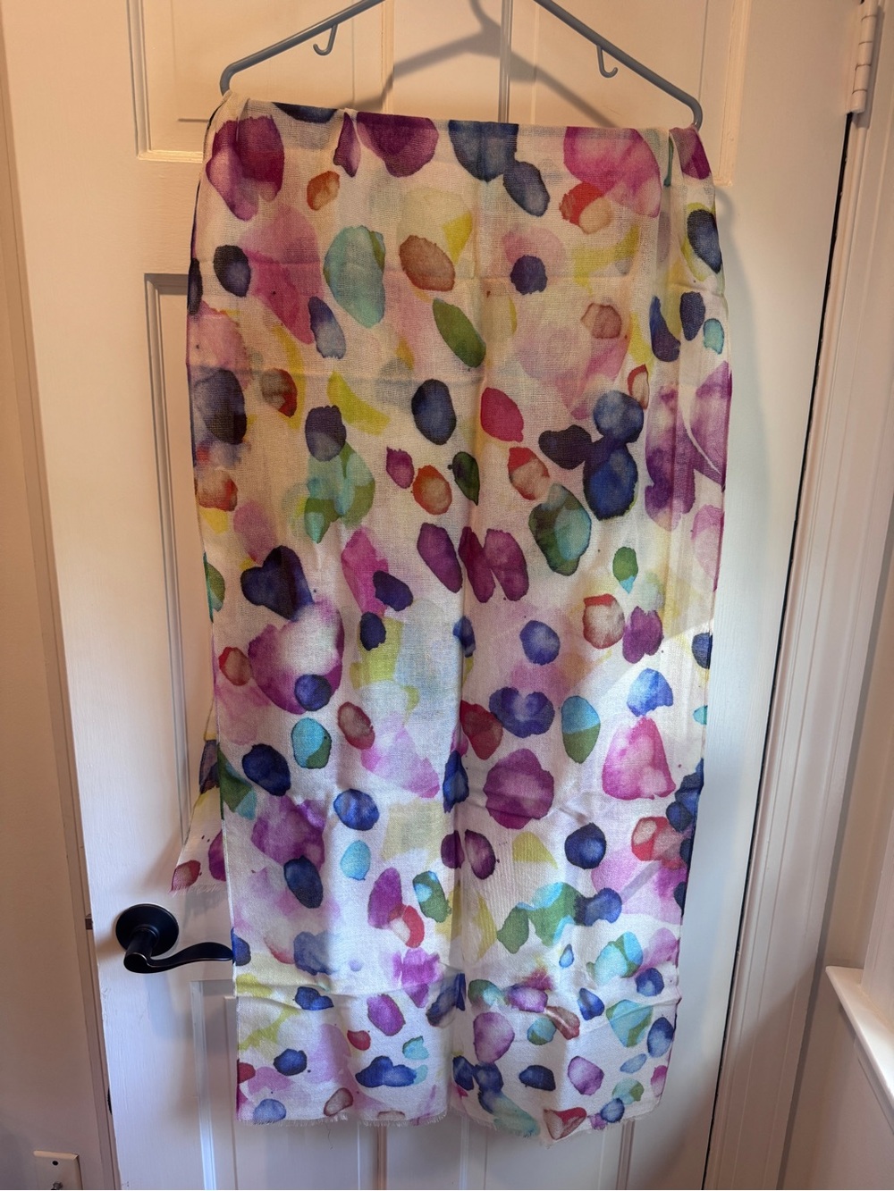 Uno Alla Volta Italian Watercolor Print Lightweight Scarf Wrap